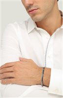 Bracciale Bikkembergs Uomo Band in Acciaio Diamante BANB02BW - BANB02BW